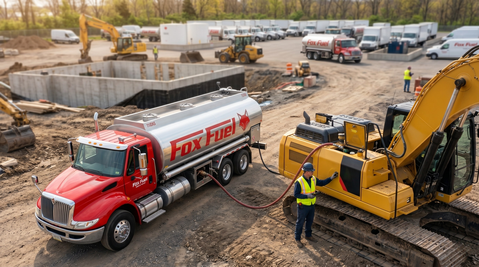 Construction fuel delivery services