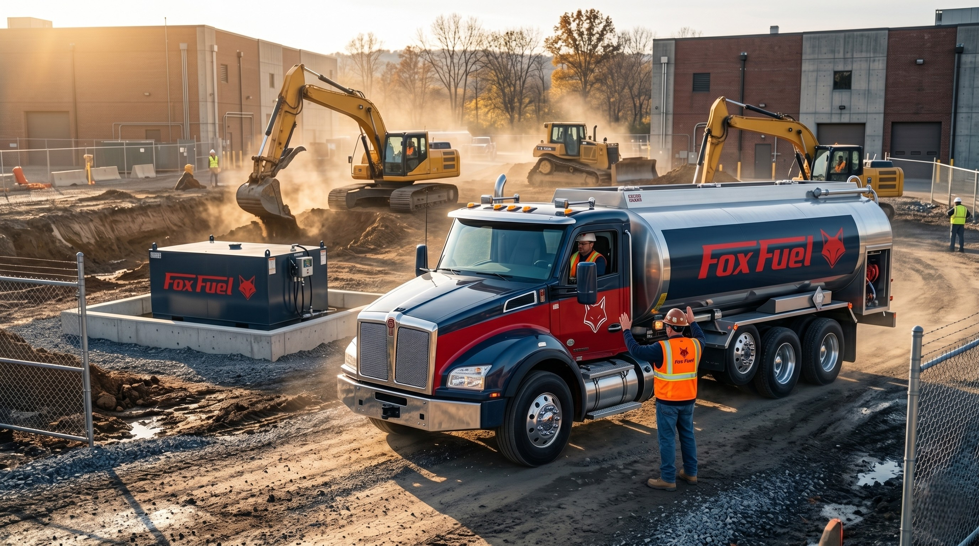 Bulk fuel delivery at a commercial site