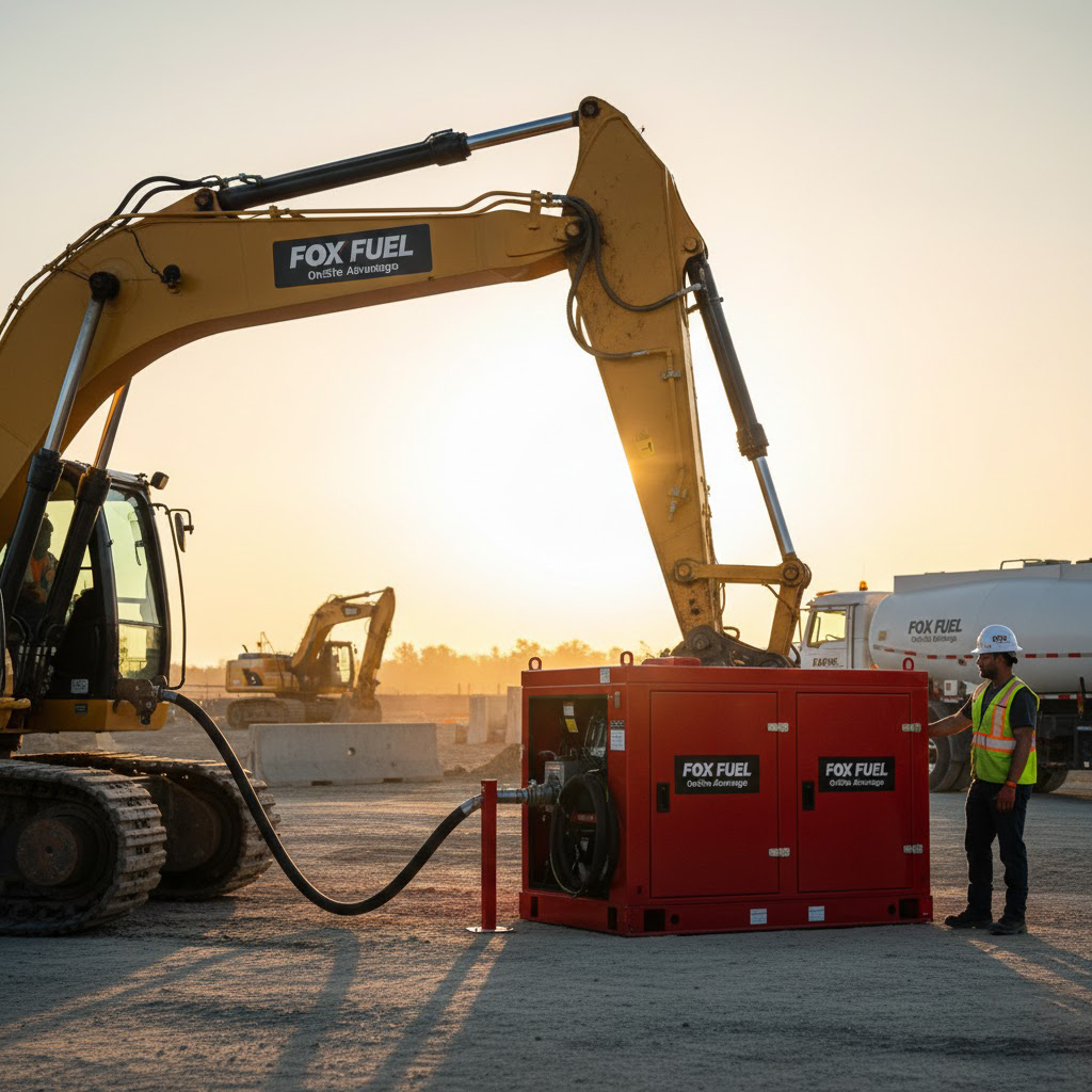 Emergency fuel delivery support at a commercial site