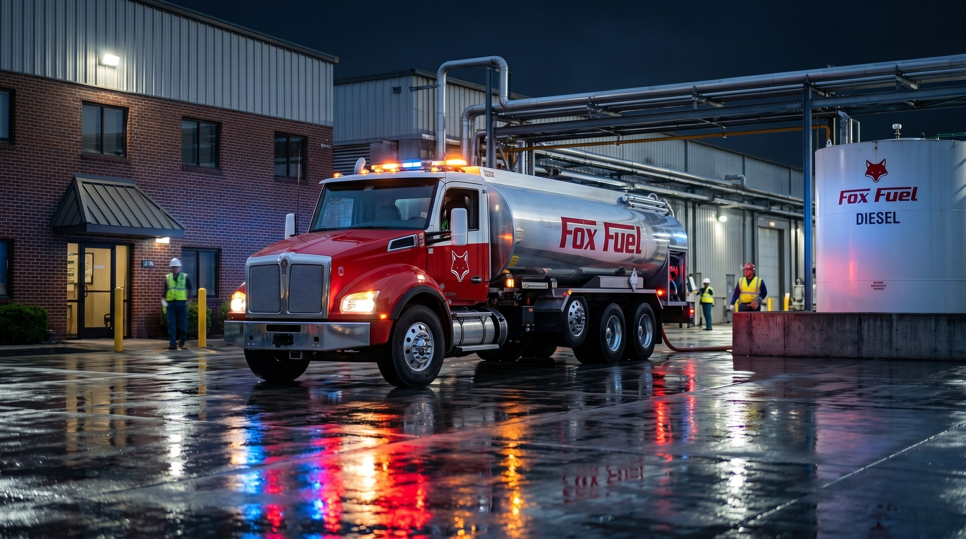 Fleet fueling tank program at a commercial yard