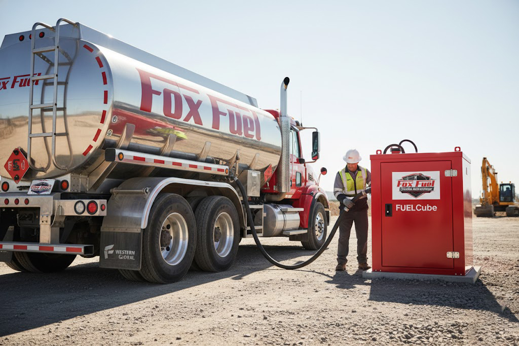 Temporary tank deployment at an active jobsite