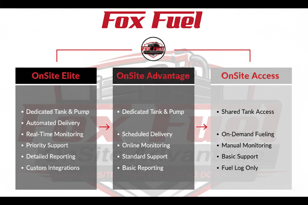 Equipment being fueled on an active jobsite